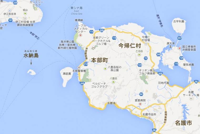 水納島の地図