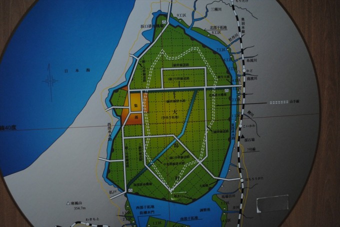 八郎潟の地図
