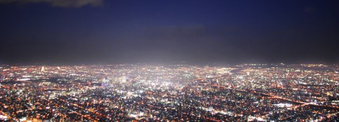 藻岩山の札幌夜景
